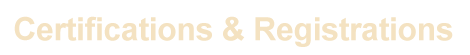 Certifications & Registrations